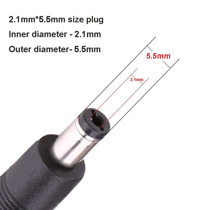 Taveky DC 12V Power Adapter Extension Cord Cable 6ft 2.1mm Ã— 5.5mm Male to Female Plug for CCTV Security Surveillance IP Cameras, LED Lights Strip, Baby Monitor, DVR, NVR, Router (6 Pack) - Image 2